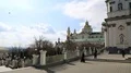 People in Holy Dormition Pochayiv Lavra, Ukraine HD Footage