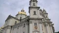 People in Holy Dormition Pochayiv Lavra, Ukraine HD Footage