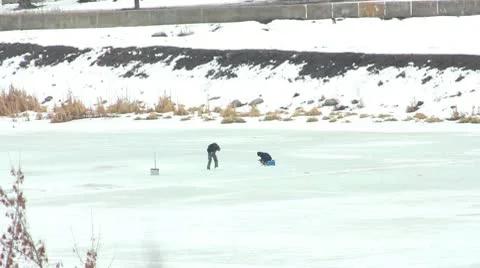 People on ice Stock Footage 10792236