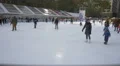 People ice skating in Bryant Park New York City 4k or 4k+ Resolution