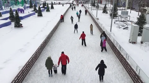 People ice skating Stock Footage 70532959