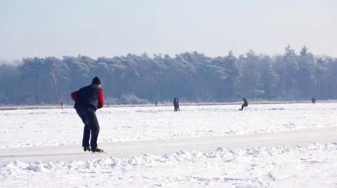 People iceskating Stock Footage 10732442