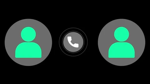 People icon on black background. man calling icon of user in flat style, pe.. Stock Footage 327757048