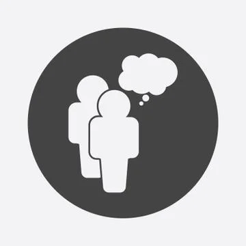People icon with bubble. Flat vector illustration イラスト素材