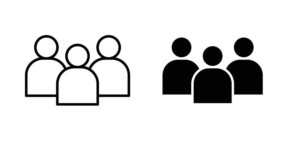 People icon for design projects and web UI Stock Illustration