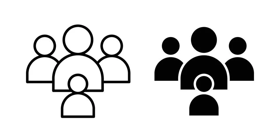 People icon design. Simple Vector illustrations.. Stock Illustration