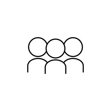 People icon. Element for mobile concept and web apps. Thin line icon for website Stock Illustration