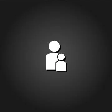 People icon flat Stock Illustration