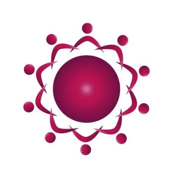 People icon with globe Stock Illustration