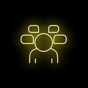 People icon having a team communication conversation Stock Illustration