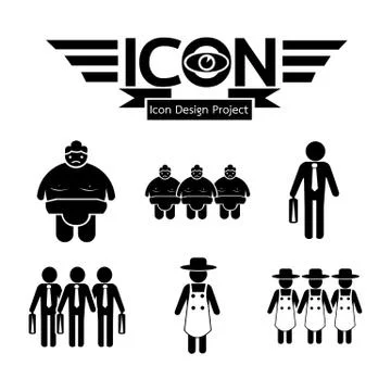 People icon Stock Illustration