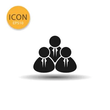 People icon isolated flat style. Stock Illustration