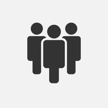 People icon isolated on white background. Vector illustration. Stock Illustration