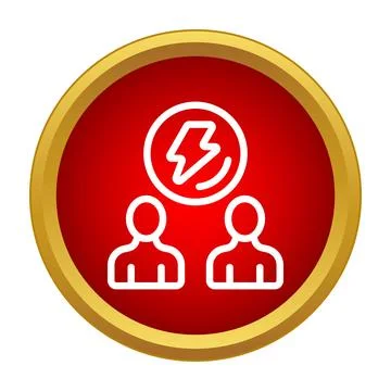 People icon representing conflict, argument, and tension Stock Illustration