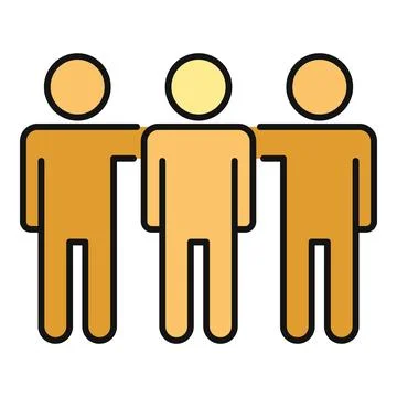 People icon representing teamwork, community, and support Stock Illustration