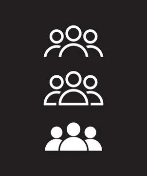 People icon set Stock Illustration