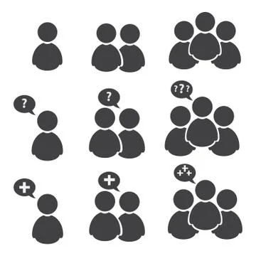 People icon set vector illustration 스톡 일러스트