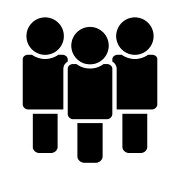 People icon in the trendy flat style Stock Illustration