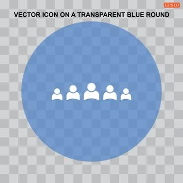 People Icon Vector flat design style Stock Illustration