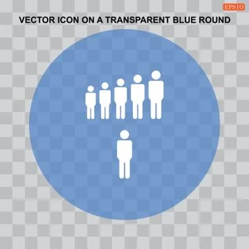 People Icon Vector flat design style Stock Illustration
