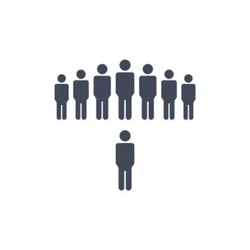 People Icon Vector flat design style Stock Illustration