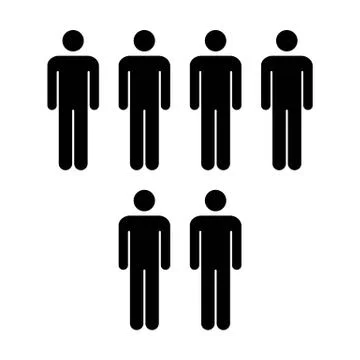 People Icon - Vector Group of Men Team Symbol PIctogram illustration Stock Illustration