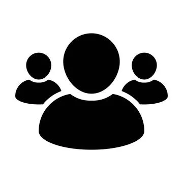 People icon vector group of persons symbol avatar for business management t.. Stock Illustration