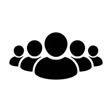People icon vector group of persons symbol avatar for business management t.. Stock Illustration