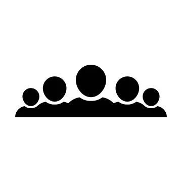 People icon vector group of persons symbol avatar for business management t.. Stock Illustration