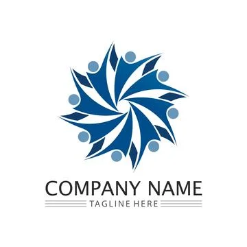 People Icon work group Vector  logo illustration design Stock Illustration