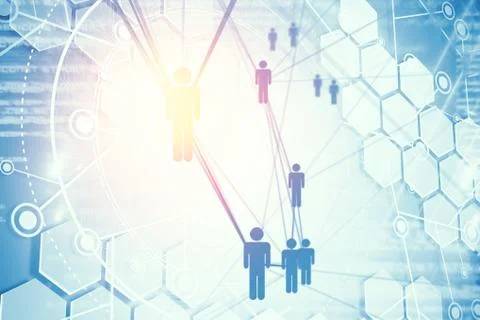 People icons and binary codes 3d Illustrazione stock