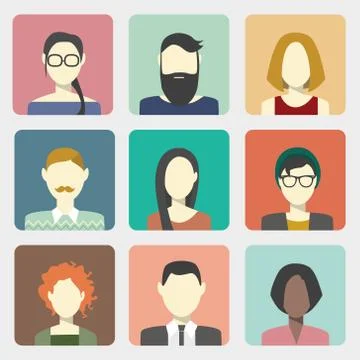 People Icons Illustrazione stock
