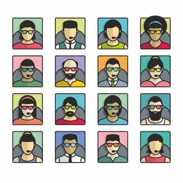 People icons Stock Illustration