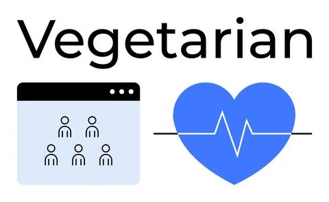 People icons in web interface next to blue heart with heartbeat line. Ideal f Stock Illustration