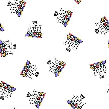 People identification technology vector seamless pattern Illustrazione stock