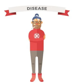 People ill vector illustration Stock Illustration