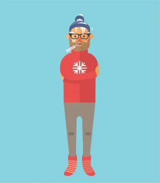 People ill vector illustration Stock Illustration