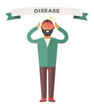 People ill vector illustration Stock Illustration