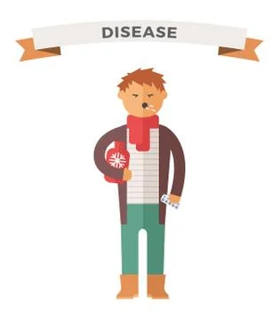 People ill vector illustration Illustrazione stock
