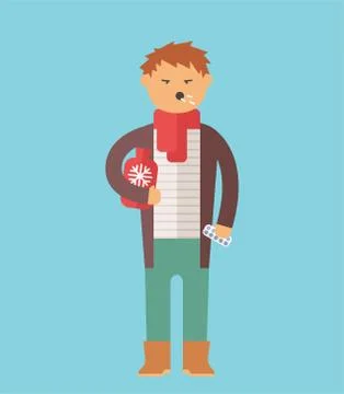 People ill vector illustration Stock Illustration