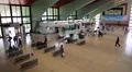People inside bus station in Abu Dhabi, United Arab Emirates HD Footage