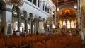 People inside Church of Saint Demetrios in Thessaloniki, Greece HD Footage