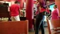 People inside coffee and pastry bar HD Footage