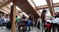 People inside coffee and pastry bar HD Footage