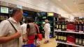 People inside duty free store HD Footage