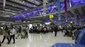 People inside international airport in Bangkok, Thailand HD Footage