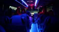 People inside salon of minibus HD Footage