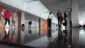 People inside waiting space in new terminal D in international airport Borispol HD Footage