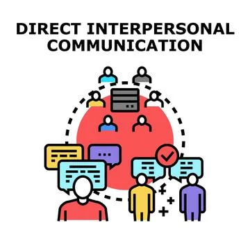 People interacting, direct interpersonal communication concept Stock Illustration