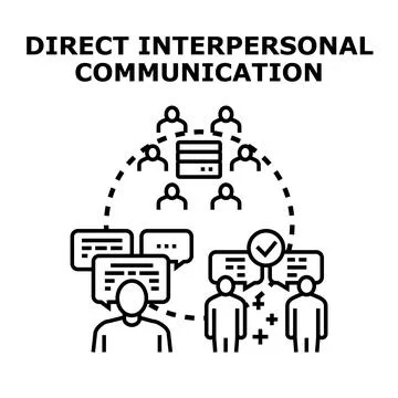 People interacting, direct interpersonal communication concept Stock Illustration